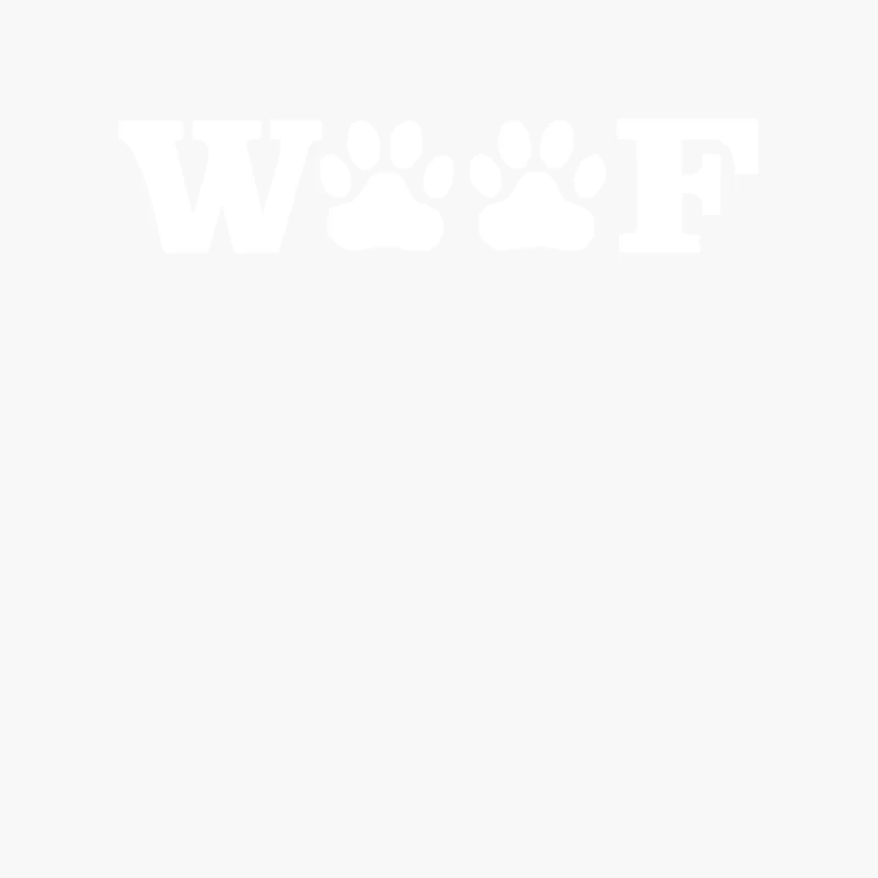 WOOF Paw Prints Sticker Vinyl Cotton Tote Bag