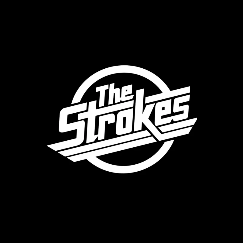 The Strokes Band Logo Outline Throw Pillow