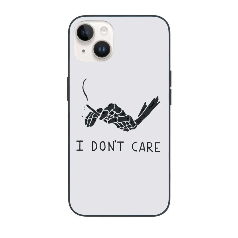 Skeleton Hand with Cigarette and Indifference iPhone Case
