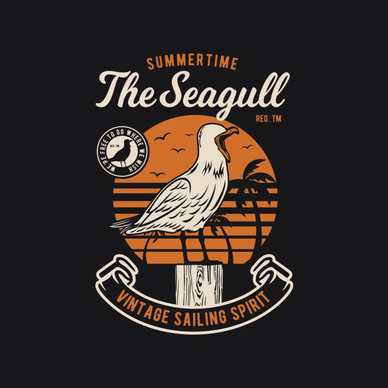 Esprit de voile vintage de la mouette estivale Homme Sweat à capuche