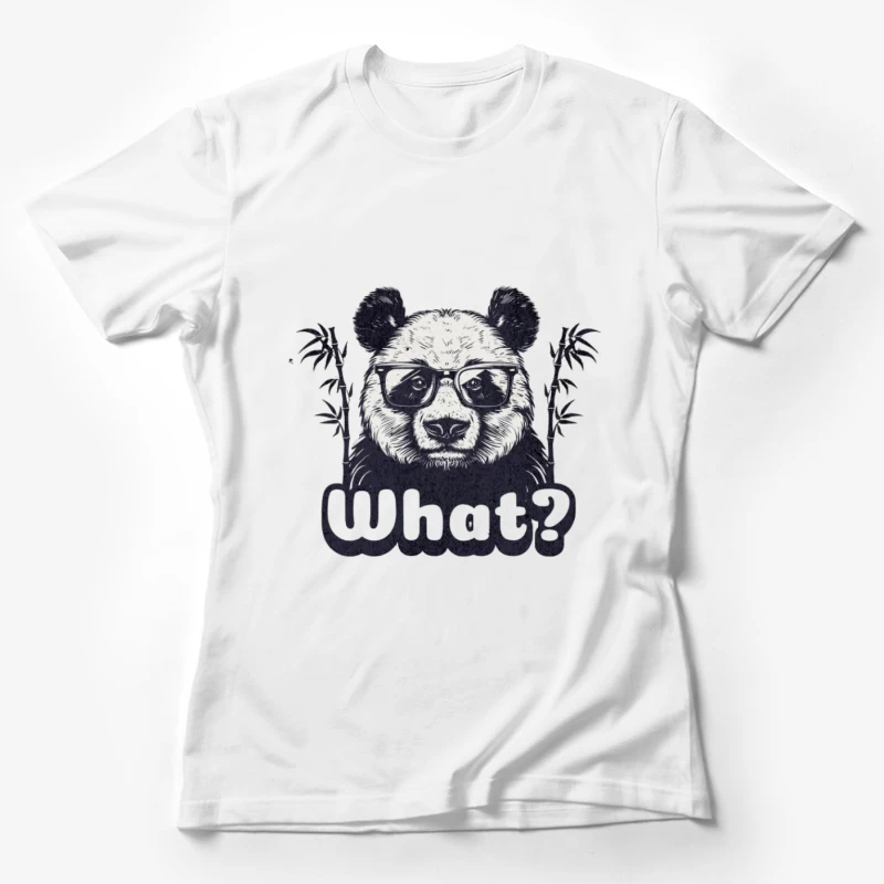 Panda avec Lunettes et 'What?' Femme T-Shirt