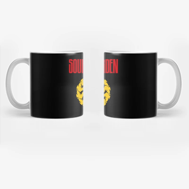 Soundgarden Band Logo with Badmotorfinger Album Symbol Coffee Mug