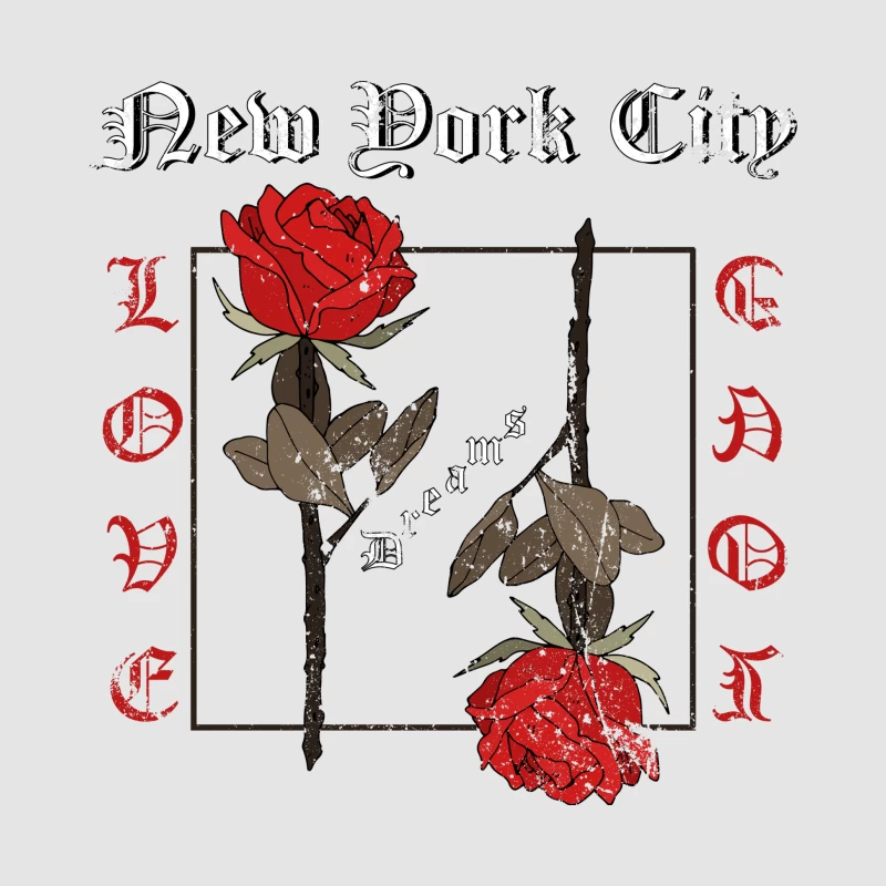 Rêves de roses de la ville de New York Femme Sweat à capuche