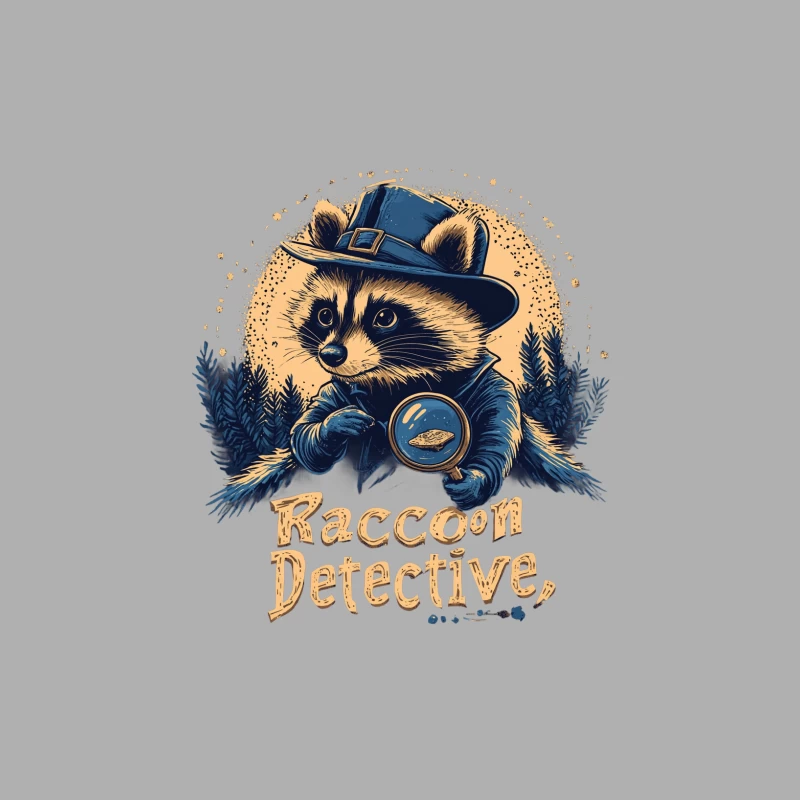 Whimsical Raccoon Detective in the Forest Male Tank Top