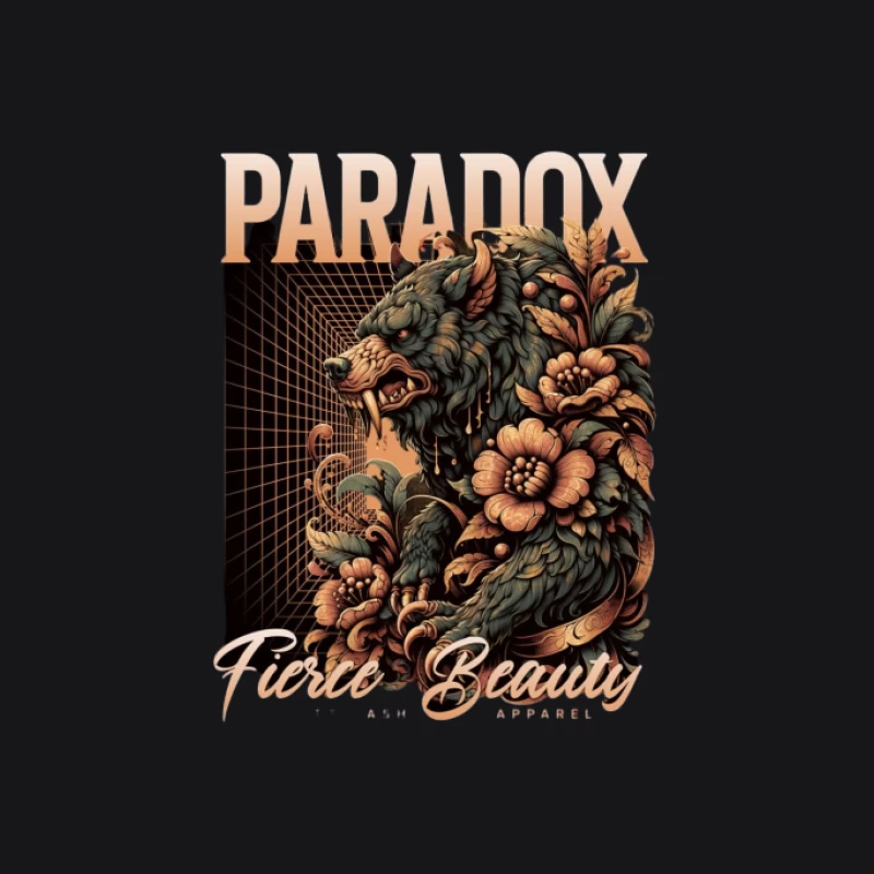 Paradoxe de l'ours, motif floral, beauté féroce Femme Sweat à capuche