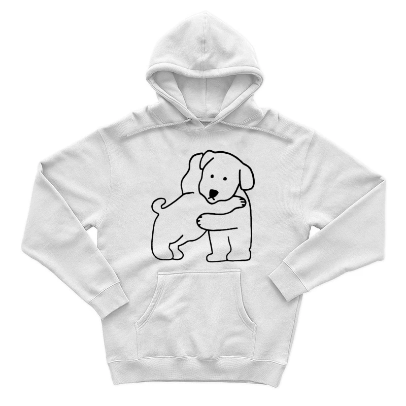 Zwei umarmende Hunde Herren Pullover Hoodie