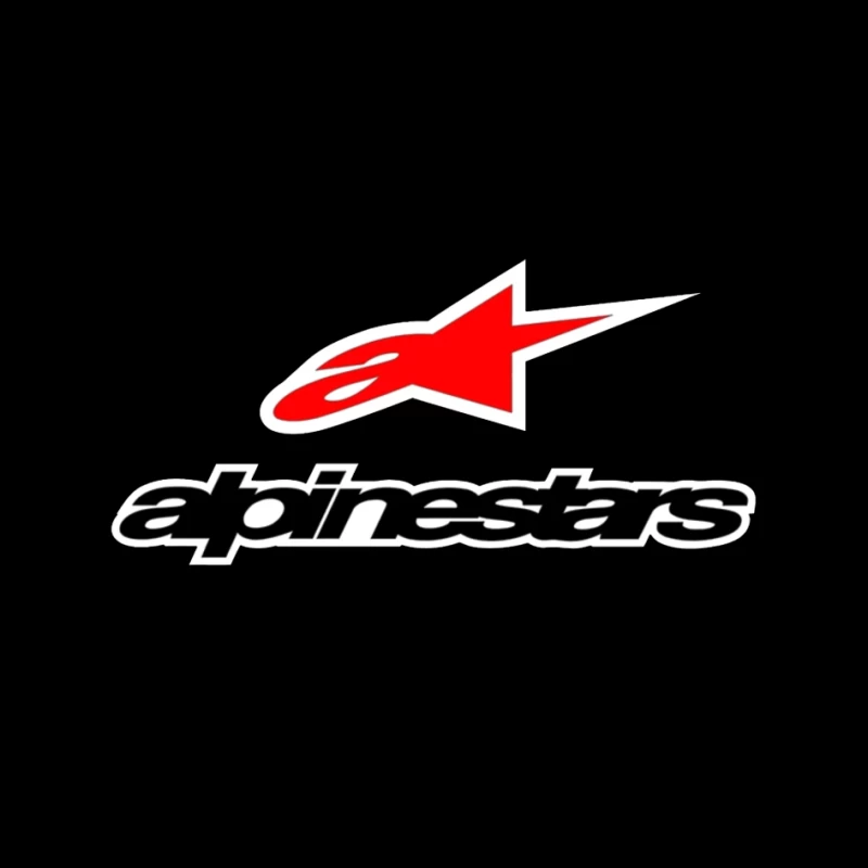 Alpinestars Motorsport Brand Logo with Red Star Design Pin