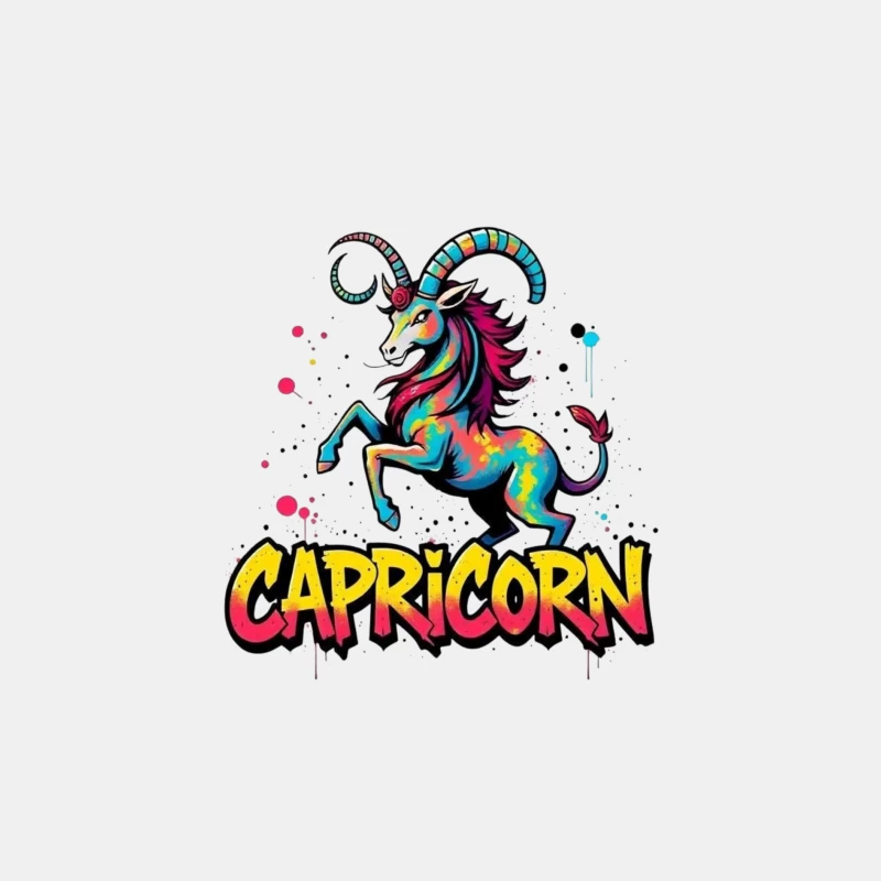 Vibrant Capricorn Zodiac Art Male Tank Top