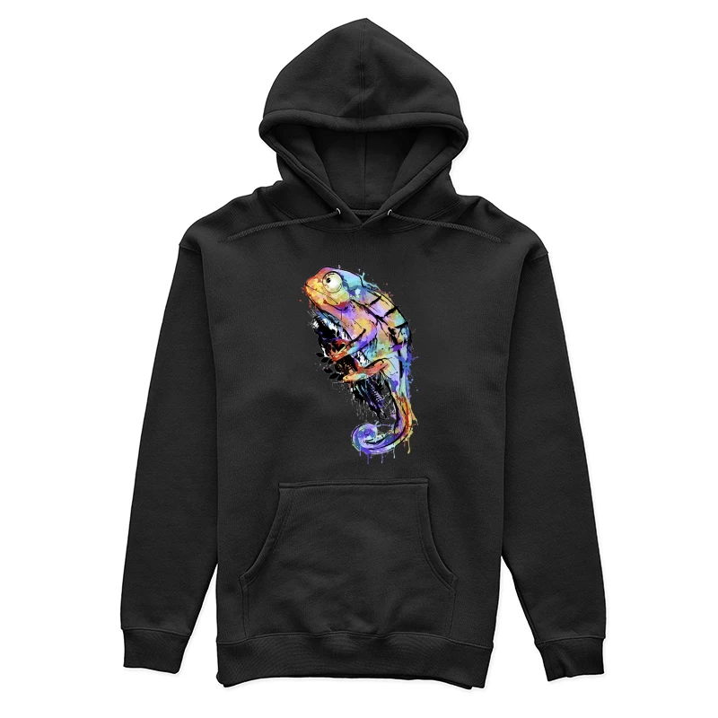 Bunter Chamäleon-Kunst Damen Pullover Hoodie