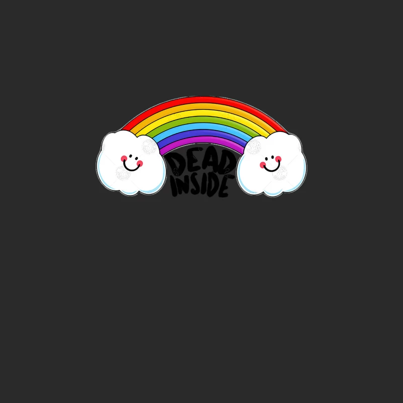 Dead Inside - Nihilist 80s Rainbow Graphic Design Baseball Cap