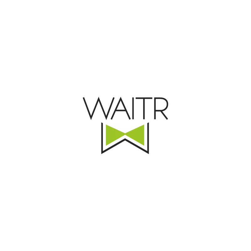 Waitr Food Delivery Service Logo with Green Bowtie Design iPhone Case