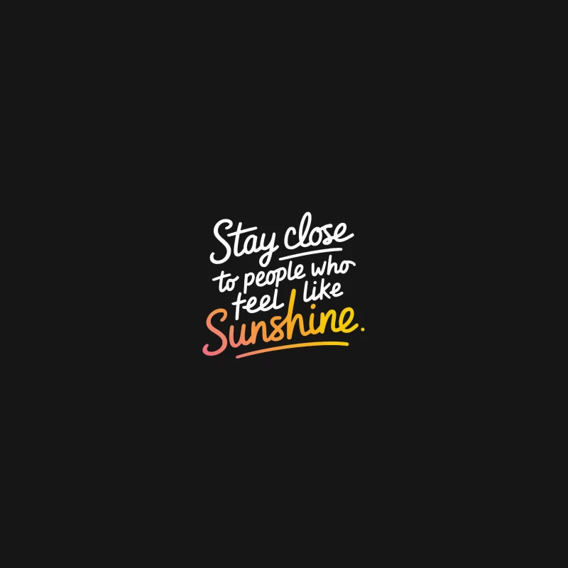 Cheerful Sunshine Gradient Typography Desk Mat