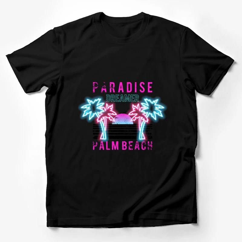 Rêve de Palm Beach: Paradis Neon Homme T-Shirt