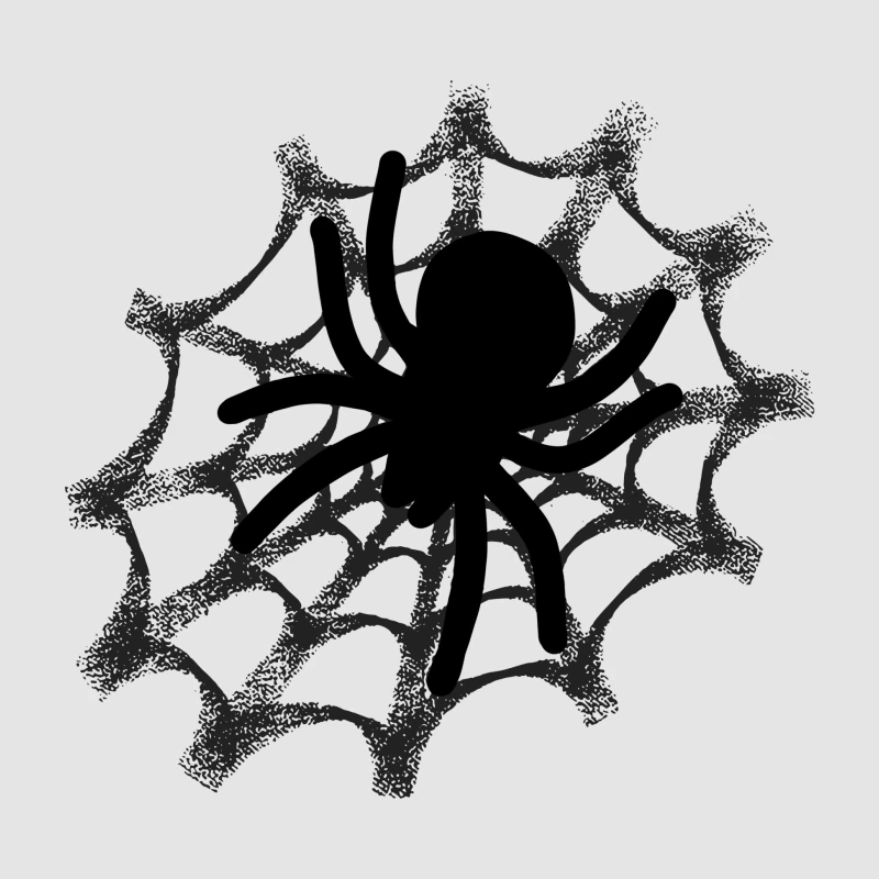Spinne im Netz Design Herren Pullover Hoodie
