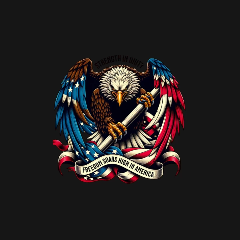 Adler und Freiheit in Amerika Herren Langarm T-Shirt