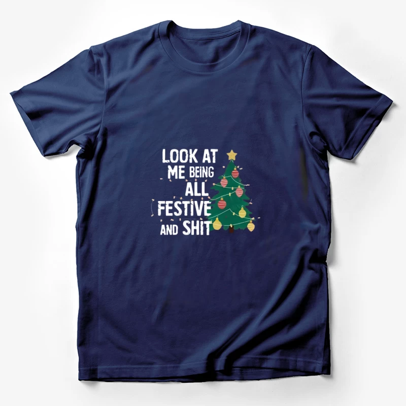 Sapin de Noël avec phrase humoristique Homme T-Shirt