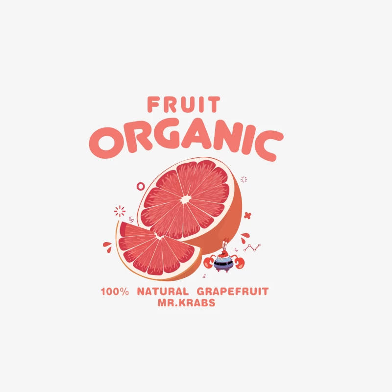 Organischer Grapefruit-Charakter-Entwurf Herren Langarm T-Shirt