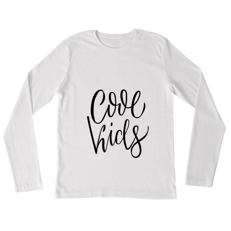 Écriture élégante en noir Femme Manches Longues T-Shirt
