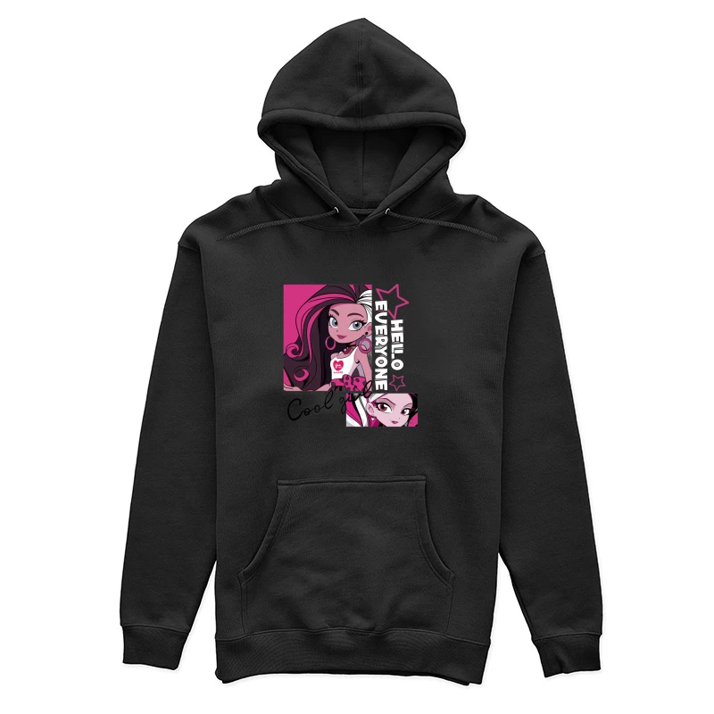Stilvolles Mädchen mit rosa Akzenten Damen Pullover Hoodie