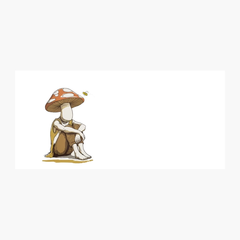 Whimsical Mushroom Being: A Surreal Fantasy Illustration Coffee Mug
