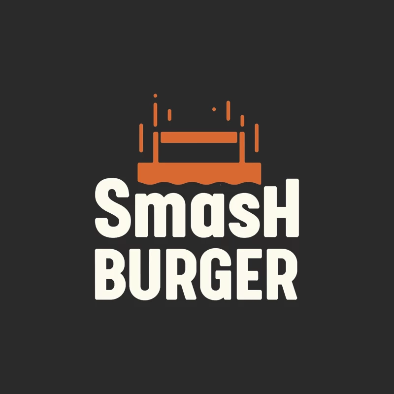 Smash Burger Minimalist Restaurant Logo Design Baseball Cap