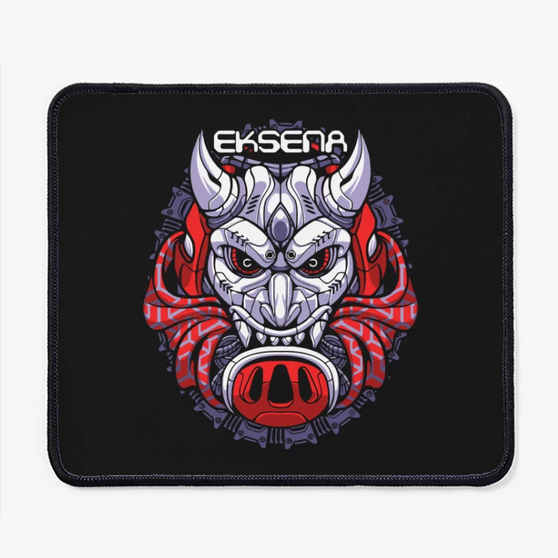 Fantasy Demon Mask Illustration Mouse Pad