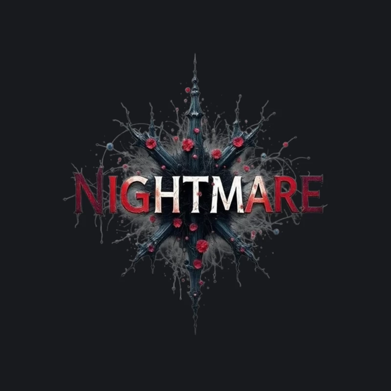 Nightmare Horror Graphic Design Throw Pillow