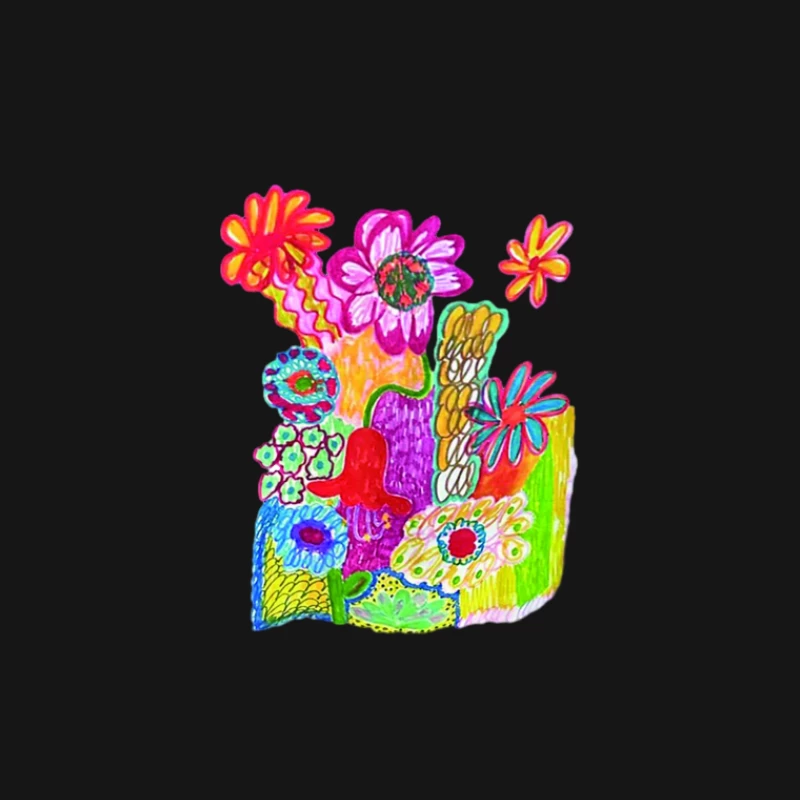Bunte Blumenkollage Herren T-Shirt