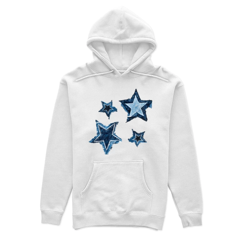 Blaue Sterne im künstlerischen Stil Damen Pullover Hoodie