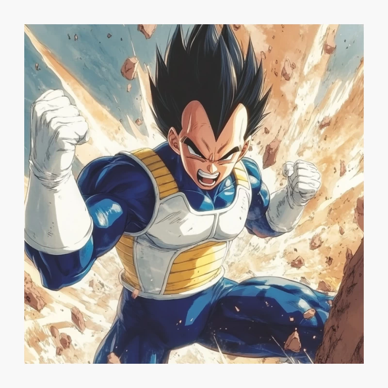 Vegeta's Explosive Power: Dragon Ball Saiyan Unleashed Pin