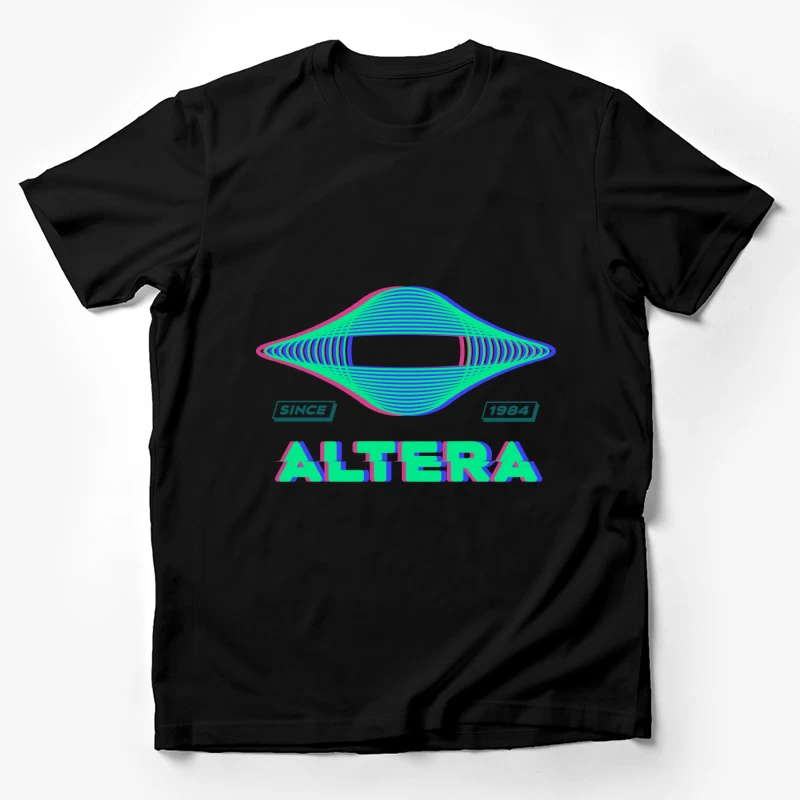 Altera Logo mit neonfarbenem Design Herren T-Shirt