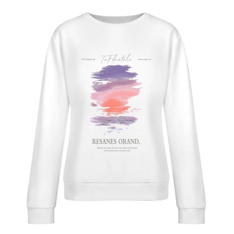 Pastellwolken über Wasser Damen Pullover Sweatshirt