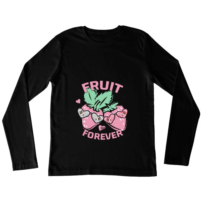 Fruchtige Erdbeerfreunde Damen Langarm T-Shirt