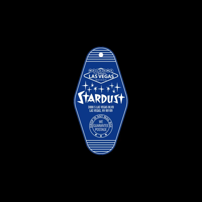 Vintage Stardust Las Vegas Hotel Blue Key Tag Design Tapestry