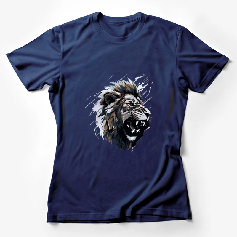 Design artistique de tête de lion majestueux Femme T-Shirt
