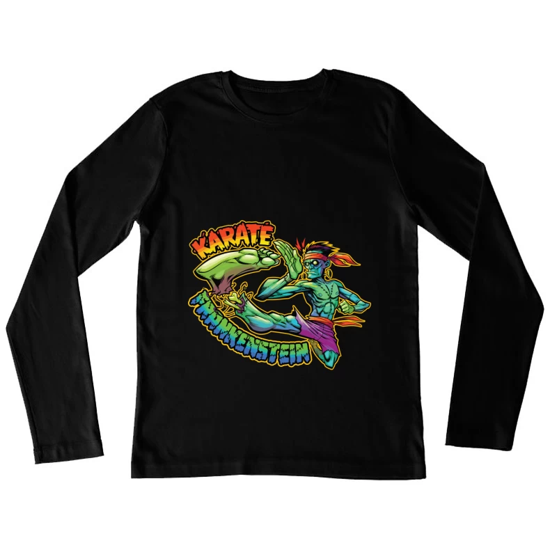 Karate Frankenstein Character Design Female Long Sleeve T-Shirt