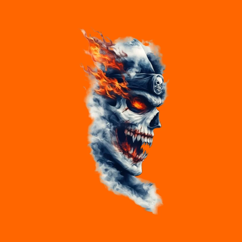 Fiery Ghost Skull Artwork iPhone Case