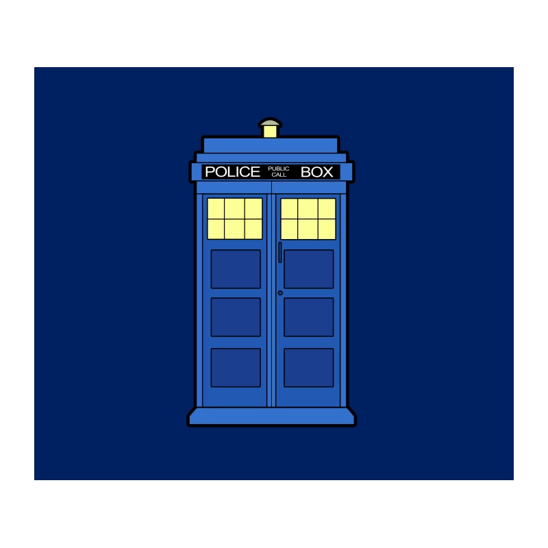Doctor Who's Iconic TARDIS: The Blue Police Box Time Machine Tapestry