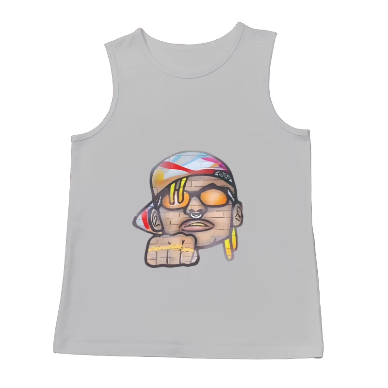 Art graffiti avec bandana et lunettes de soleil Homme Débardeur