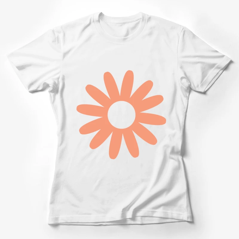 Designer graphique fleur orange Femme T-Shirt