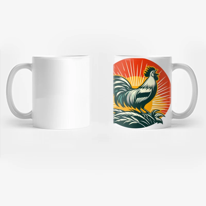 Buy Rooster Sunrise Vintage Coffee Mug