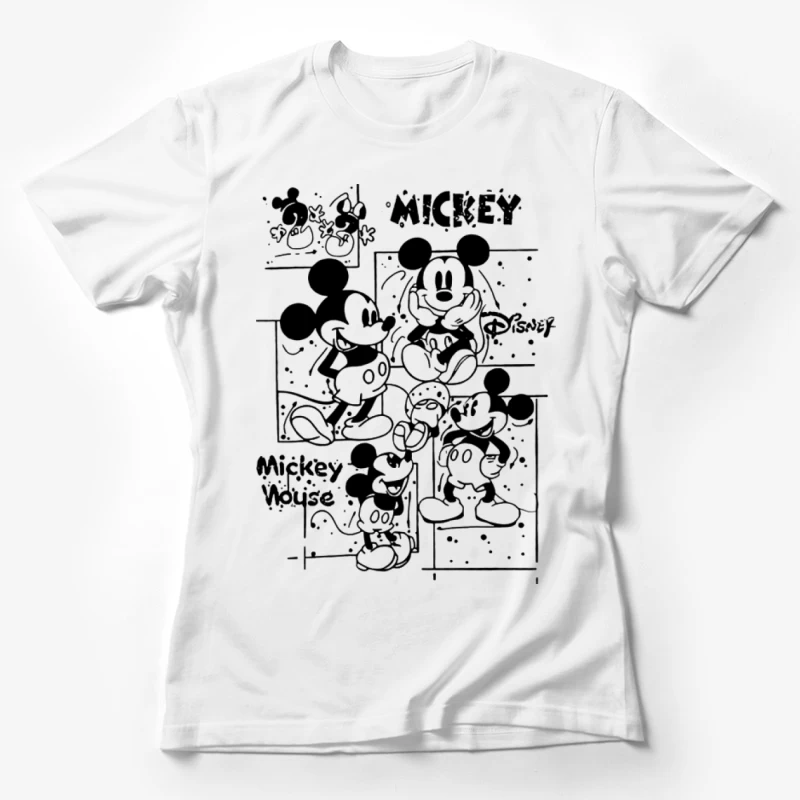 Mickey Mouse Zeichnung Damen T-Shirt