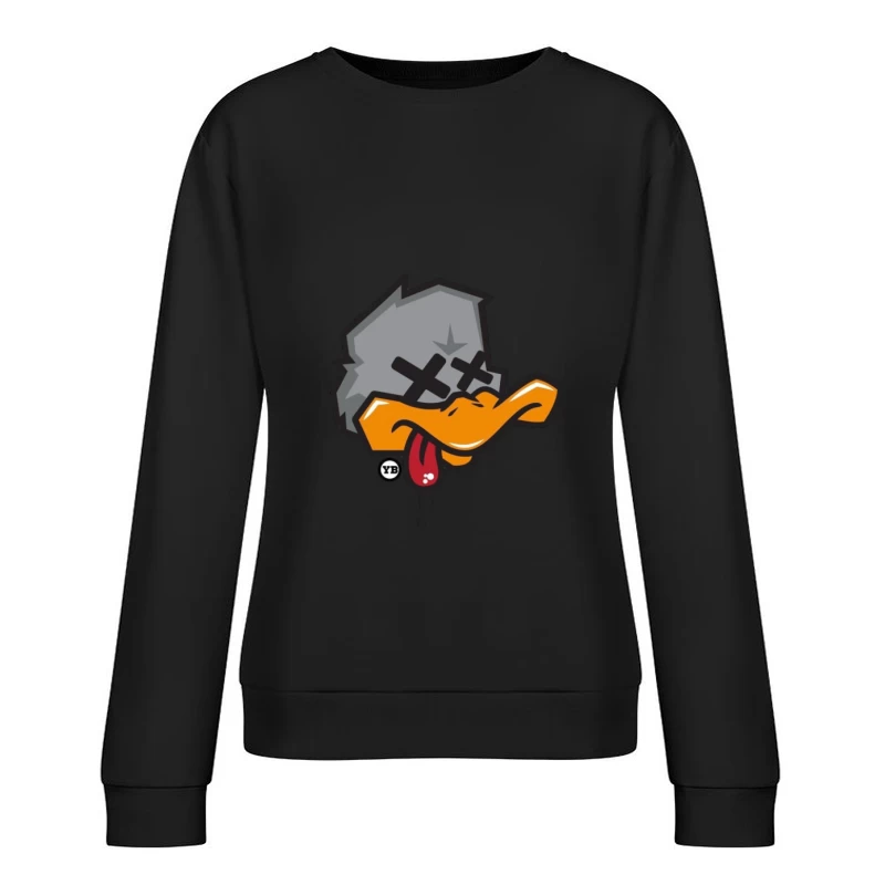 Lustiges Enten-Design Damen Pullover Sweatshirt
