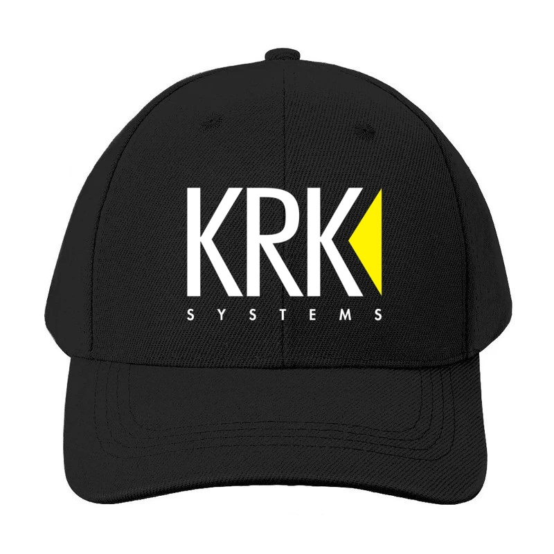 KRK Systems Minimalist Logo Design with Yellow Accent Baseball Cap