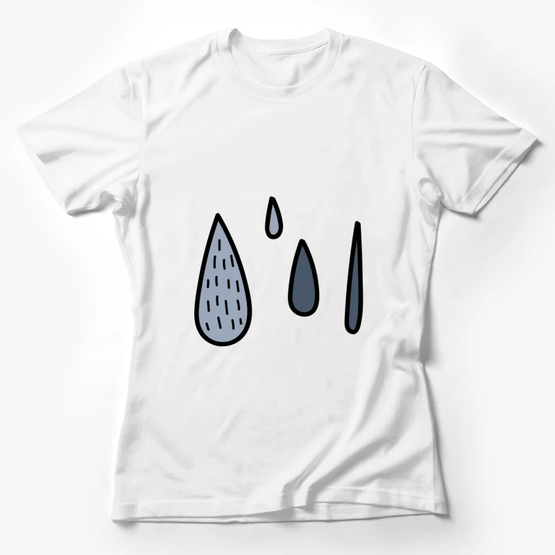 Gouttes Abstraites Colorées Femme T-Shirt