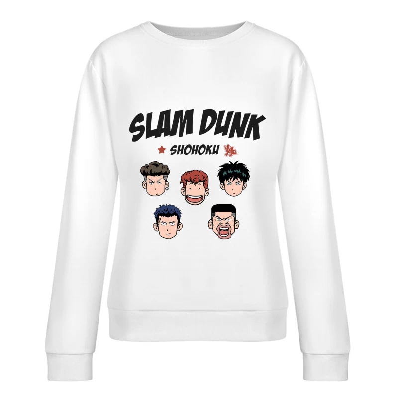 Slam Dunk Charaktere mit Shohoku-Team Damen Pullover Sweatshirt