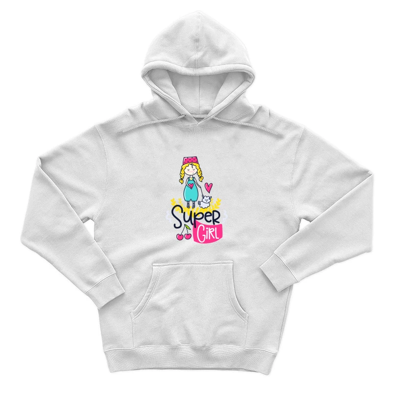 Fille Super avec Chaton et Coeur Homme Sweat à capuche
