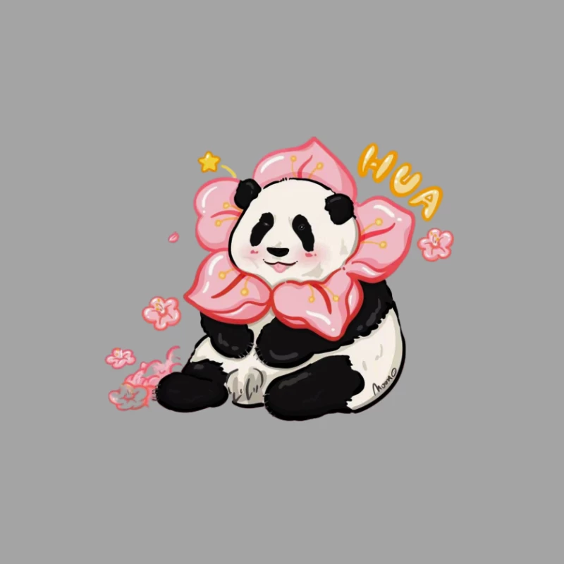 Panda mit Blumenkrone Damen T-Shirt