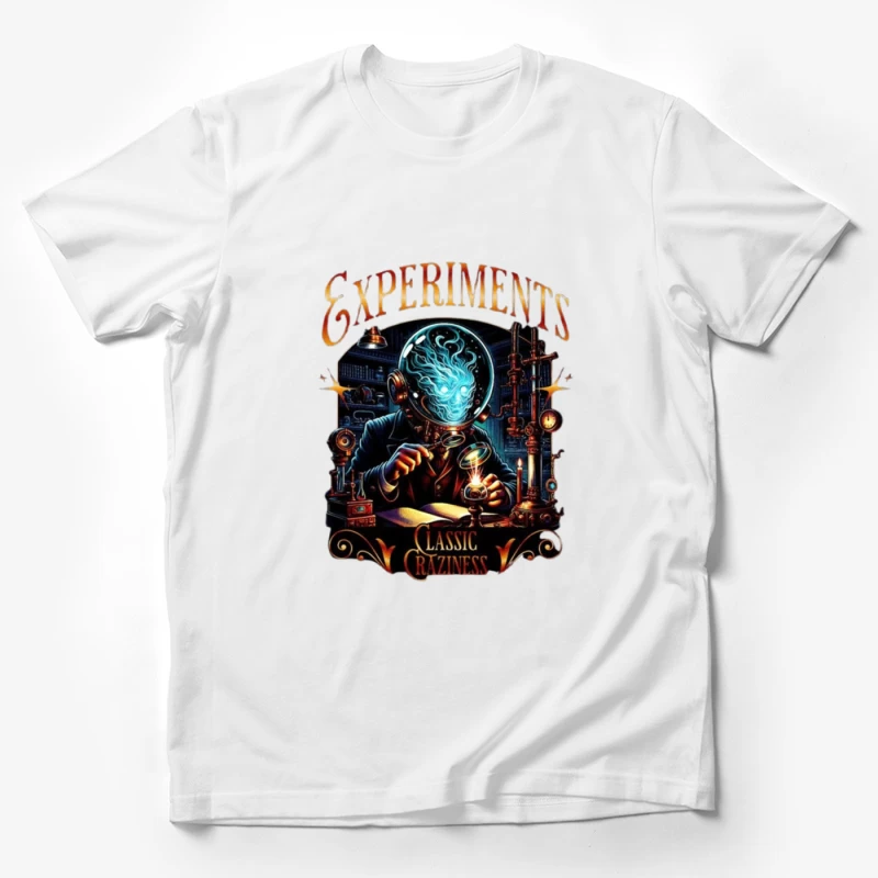 Steampunk Mad Scientist's Laboratory: Classic Experiments Male T-Shirt