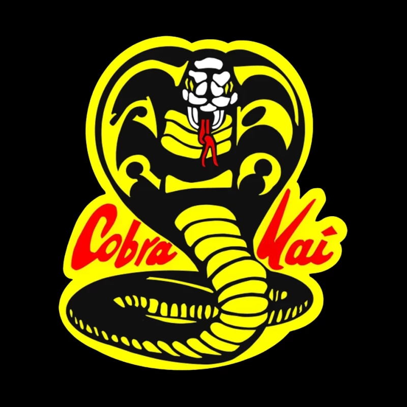 Cobra Kai Martial Arts Dojo Logo with Strike-Ready Snake Pin